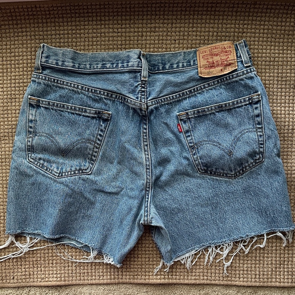 Levi's Blue Denim Jeans Cutoff Shorts - Picture 3 of 5